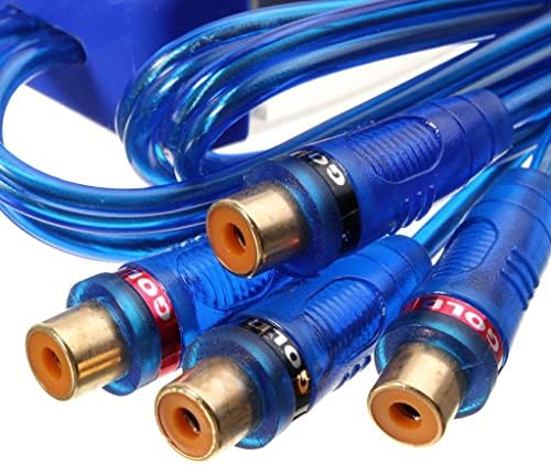 Magideal RCA RCA Supressor Noise Ground Buclă Izolator de zgomot pentru audio auto, albastru