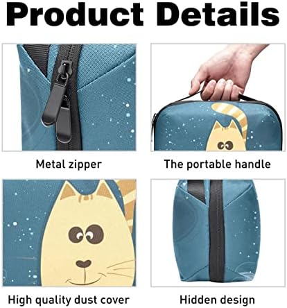 Carcing carcasă pungă de călătorie organizant USB organizator de cablu portofel accesoriu cu fermoar, pisică animal de desene