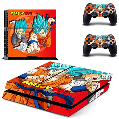Anime Drago și VIP baloane Son Goku, Vegeta, Super Saiyan PS4 sau PS5 autocolant piele pentru PlayStation 4 sau 5 Console și 2 controlere Decal vinil-V1453